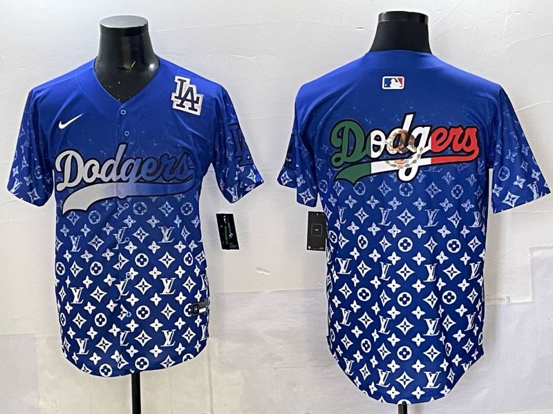 Men Los Angeles Dodgers Blank Blue Nike 2025 MLB jersey 05->los angeles dodgers->MLB Jersey